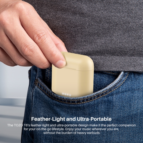 TOZO T6 mini Wireless Earbuds Bluetooth 5.3 Headphones, Ergonomic Design in-Ear Headset, 50Hrs Playtime with Wireless Charging Case, APP EQ