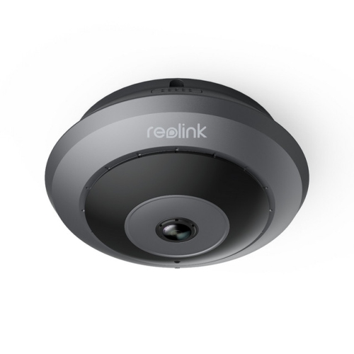 Reolink 6MP PoE 360° Panoramic Fisheye Camera with Built-in Siren & Two-Way Audio, Smart Person Detection, FE-P - Black