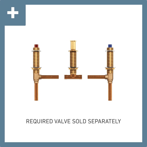 Moen T393BL Align 2-Handle Deck Mount Modern Roman Tub Faucet Trim Kit, Valve Required, Matte Black -Open Box