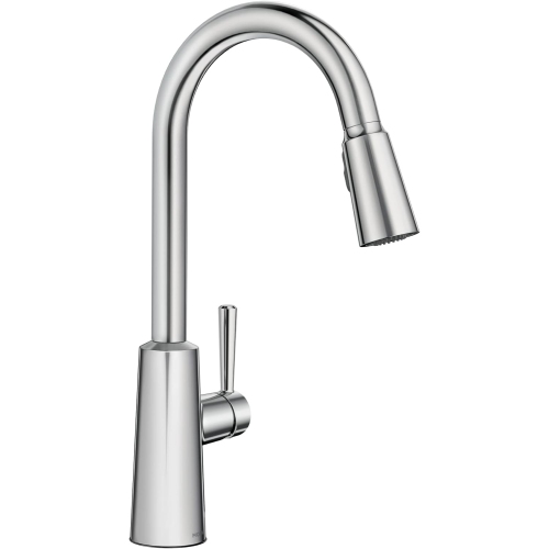 MOEN  Riley Chrome One-Handle Pulldown Kitchen Faucet Featuring Power Boost for A Faster Clean And Reflex Docking System