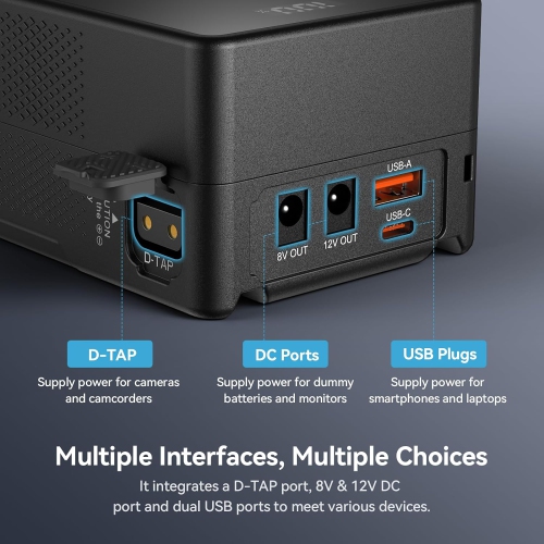 Open Box - SmallRig V Mount Battery VB99, 6700mAh 99Wh 14.8V mini V-Mount Battery