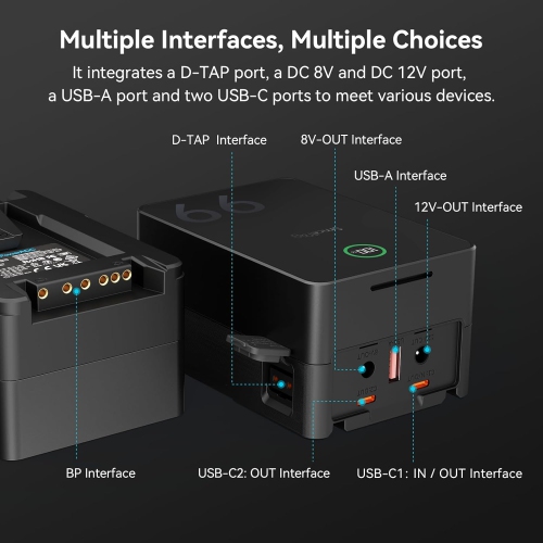Open Box - SmallRig V Mount Battery VB99 Pro, 6700mAh 99Wh 14.8V V-Mount Battery Support 100W