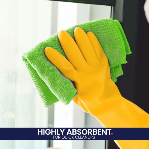 Canadian Linen Microfiber Cleaning Cloth, 6 Pack, 16"x16", Reusable Washable Highly Absorbent Soft Quick Dry Car Sponge Towel for Home Glass, Multi