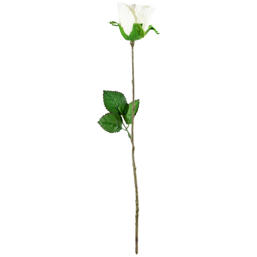 Rose Blossom Artificial Floral Stem Spray - 18" - White