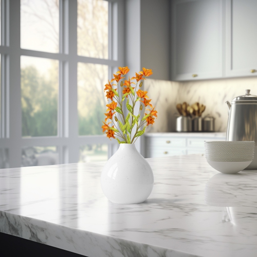 ALLSTATE  Tiger Lily Two-Tone Artificial Floral Spray - 26" - Rust In Orange