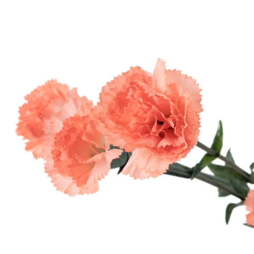 Mini Carnation Artificial Floral Spray - 27.5" - Peach