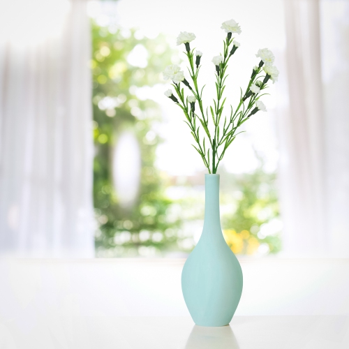 Carnation Floral Artificial Spray - 26" - White