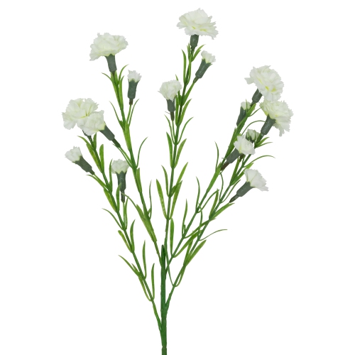 Carnation Floral Artificial Spray - 26" - White