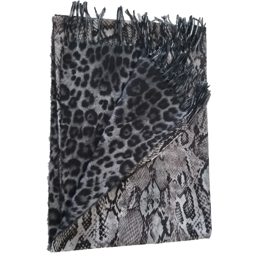 Snake/Leopard Prints Reversible Scarf