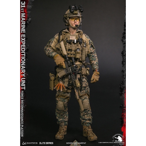 IMAGINATION HOBBY  31St Marine Expeditionary Unit Force Reconnaissance Platoon Woodland Marpat Version 1:6 Scale Figure Damtoys 78089