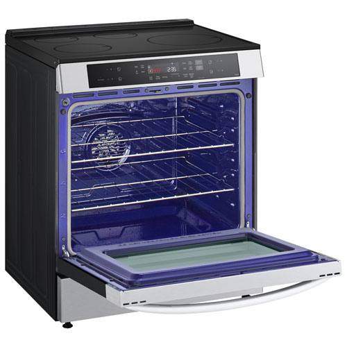 Cuisinière à induction intelligente encastrable avec convection véritable et friture à l'air 6,3 pi³ 30 po de LG - Inox