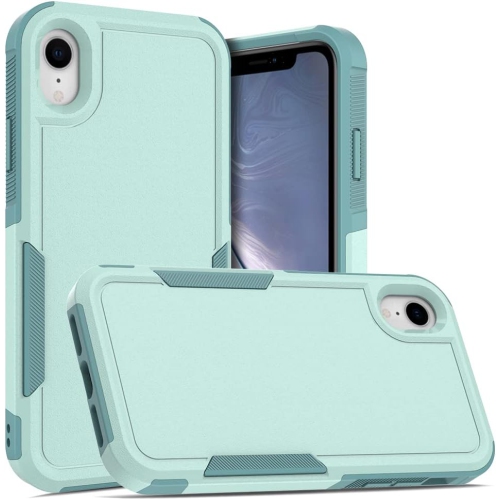 [CS] Dual Layers Heavy Duty Rubber Armor Bumper Hard Case Cover for iPhone XR, Teal