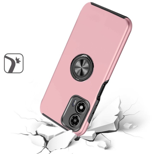 [CS] Étui en anneau invisible avec béquille magnétique hybride pour Moto G Stylus 5G 2024 de Motorola, rose doré