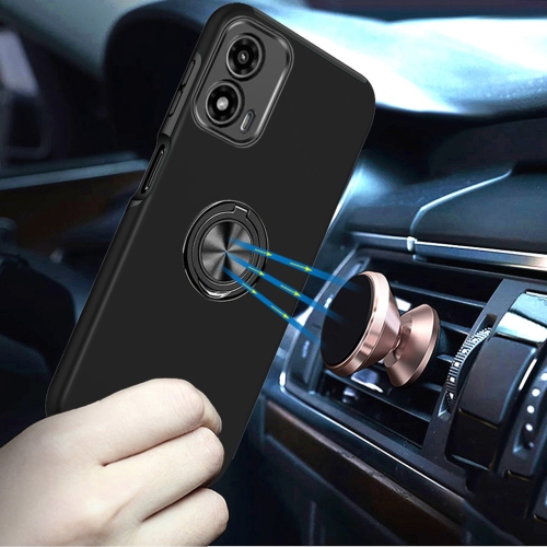 [CS] Étui en anneau invisible avec béquille magnétique hybride pour Moto G Stylus 5G 2024 de Motorola, noir