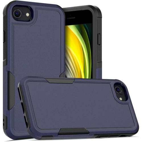 [CS] Dual Layers Heavy Duty Rubber Armor Bumper Hard Case Cover for iPhone 7 / 8 / SE 2020, Navy