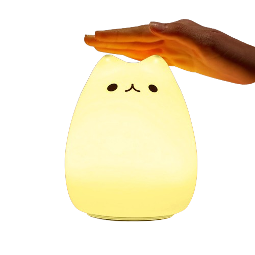 TARGET  Youlights Portable Silicone Night Light for Kids, Silicone Cat Lamp, USB Rechargeable Children's Night Light \w Warm And 7-Color Breathing