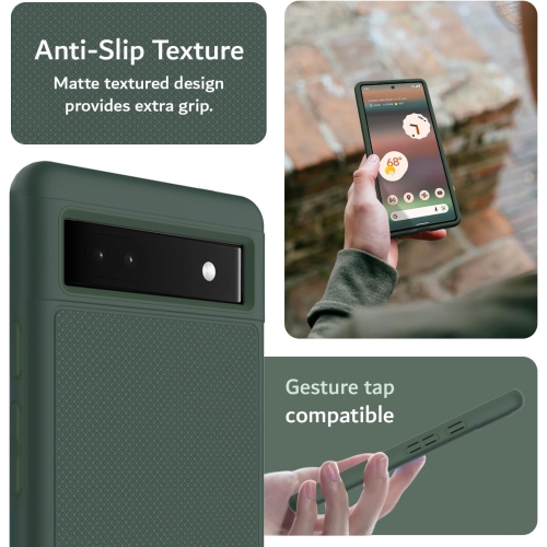 Étui MergeGrip de TUDIA pour Pixel 6a de Google de qualité militaire - Vert pin