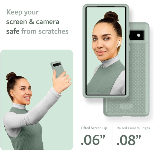 Étui MergeGrip de TUDIA pour Pixel 6a de Google de qualité militaire - Lys verts