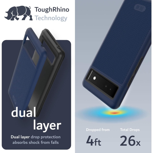 Étui MergeGrip de TUDIA pour Pixel 6a de Google de qualité militaire - Indigo