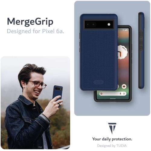 Étui MergeGrip de TUDIA pour Pixel 6a de Google de qualité militaire - Indigo