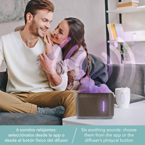 Lloyd's Smart Aroma Diffuser, 240ml 3 in 1 Aromatherapy Essential Oil Diffuser, Night Lamp with Relaxing Sounds, Vaporizer Humidifier, Compatible