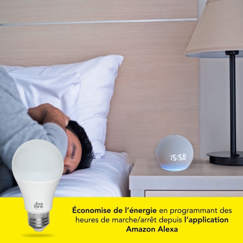 WiFi LED Dimmable Smart Light Bulbs - Smart Bulb Compatible with Alexa, 806 Lumens, Easy to Set Up, Energy Saver for 2.4 GHz Networks - Multicolor +