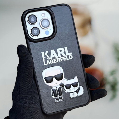 Étui monogramme en cuir de qualité supérieure pour iPhone 14 Pro