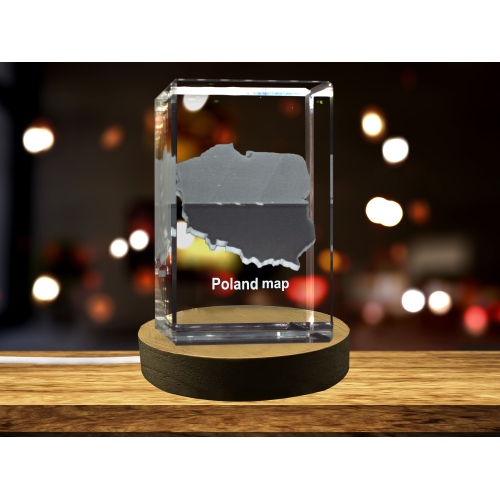 Poland 3D Engraved Crystal Keepsake/Gift/Decor/Collectible/Souvenir