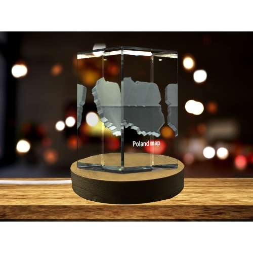 Poland 3D Engraved Crystal Keepsake/Gift/Decor/Collectible/Souvenir