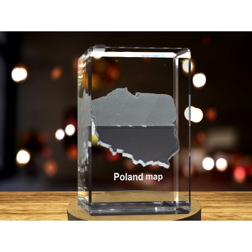 Poland 3D Engraved Crystal Keepsake/Gift/Decor/Collectible/Souvenir