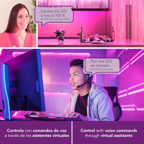 Lloyd's Smart LED Strip Lights - 5 Meter, WiFi, Colour Changing Indoor RGB Light, Compatible with Alexa and Google, Remote Controlled, Strip Lights