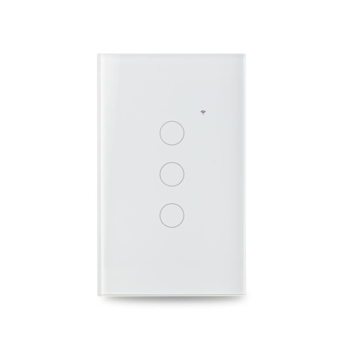 Lloyd's Smart WiFi Switch, Compatible with Alexa and Google Home, 100-240 V~ 50/60 Hz, 15 A, Tempered Glass, Color: White.