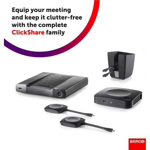 Barco Tray et 2 boutons | Ensemble de boutons supplémentaires pour système sans fil ClickShare