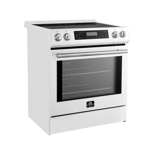 Forno Donatello Espresso 30-Inch Slide-In Induction Range White