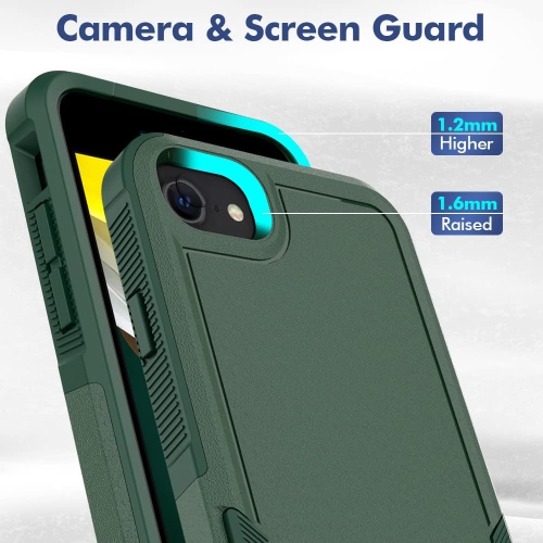 XCRS Apple iPhone SE 3rd Generation / iPhone SE 2nd Generation / iPhone 7/ iPhone 8 Case Dual Layered Comm Rugged, Heavy Duty, Tuff Cover