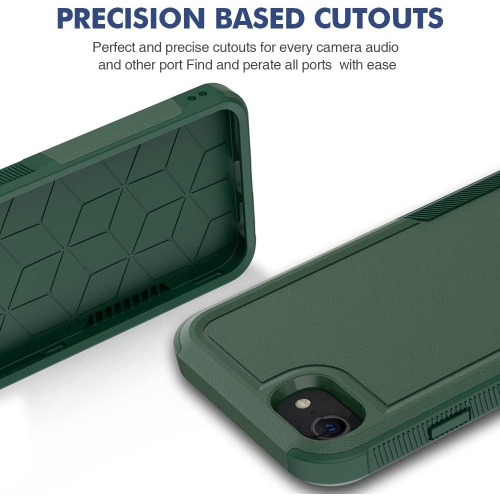 XCRS Apple iPhone SE 3rd Generation / iPhone SE 2nd Generation / iPhone 7/ iPhone 8 Case Dual Layered Comm Rugged, Heavy Duty, Tuff Cover