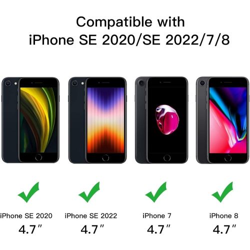 XCRS Apple iPhone SE 3rd Generation / iPhone SE 2nd Generation / iPhone 7/ iPhone 8 Case Dual Layered Comm Rugged, Heavy Duty, Tuff Cover