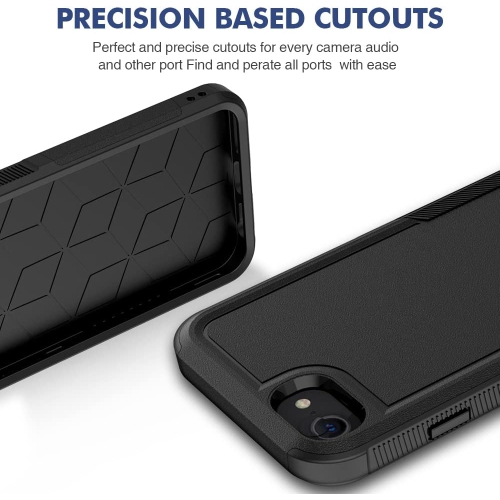 XCRS Apple iPhone SE 3rd Generation / iPhone SE 2nd Generation / iPhone 7/ iPhone 8 Case Dual Layered Comm Rugged, Heavy Duty, Tuff Cover