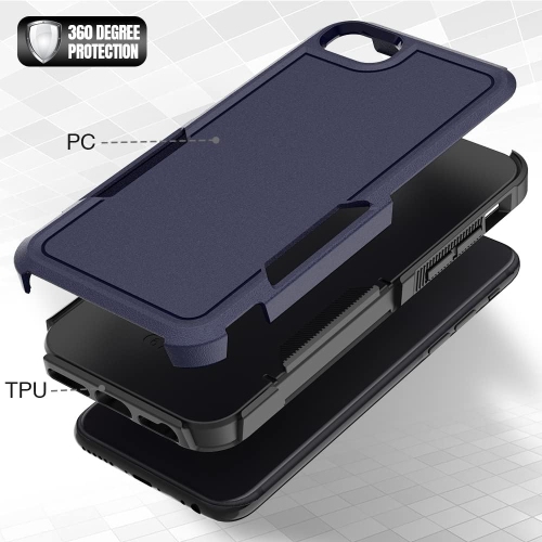 XCRS Apple iPhone SE 3rd Generation / iPhone SE 2nd Generation / iPhone 7/ iPhone 8 Case Dual Layered Comm Rugged, Heavy Duty, Tuff Cover