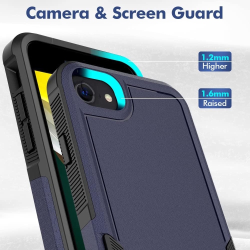 XCRS Apple iPhone SE 3rd Generation / iPhone SE 2nd Generation / iPhone 7/ iPhone 8 Case Dual Layered Comm Rugged, Heavy Duty, Tuff Cover