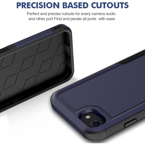 XCRS Apple iPhone SE 3rd Generation / iPhone SE 2nd Generation / iPhone 7/ iPhone 8 Case Dual Layered Comm Rugged, Heavy Duty, Tuff Cover