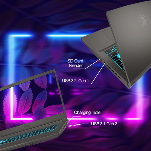 MSI Thin 15.6" FHD 1920 x 1080 144hz IPS Gaming Laptop - Intel Core i5-12450H - Nvidia Geforce RTX 2050 - 64 GB RAM - 2TB NVMe SSD - Windows 11 Home