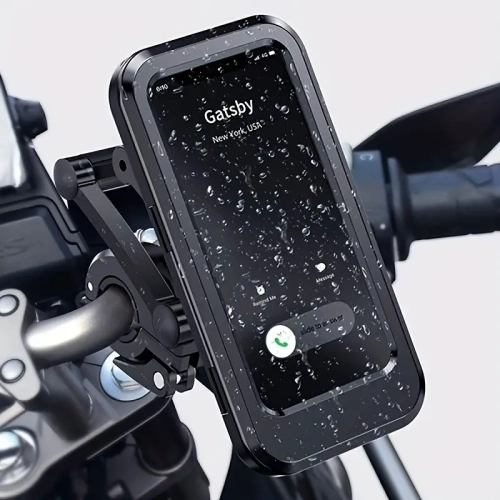 All-Weather Waterproof Motorcycle Phone Holder - 360° Swivel Adjust, Universal Bike/GPS Mount with Secure Lock - Seamless Navigation and Hands-Free