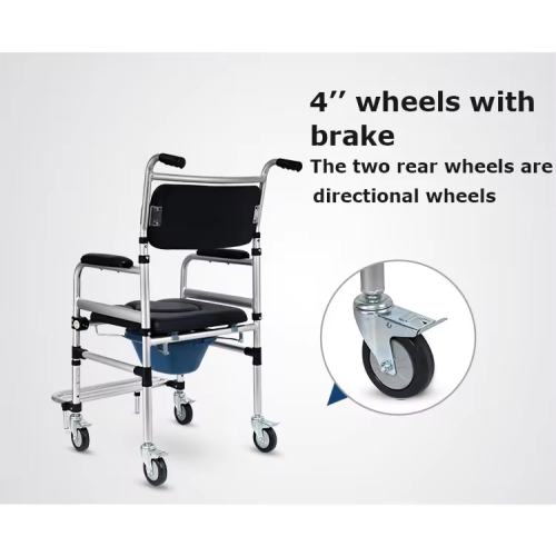 Multifunctional Portable Commode with Wheel