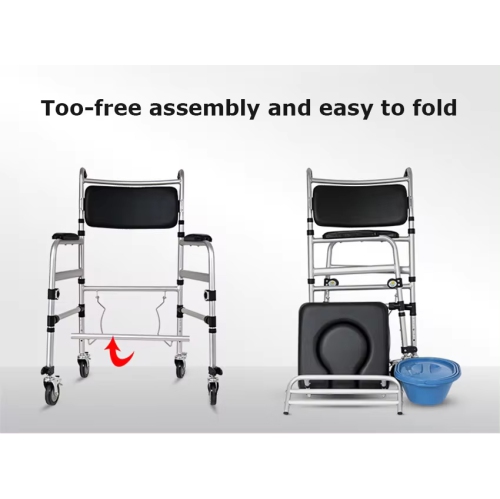 Multifunctional Portable Commode with Wheel