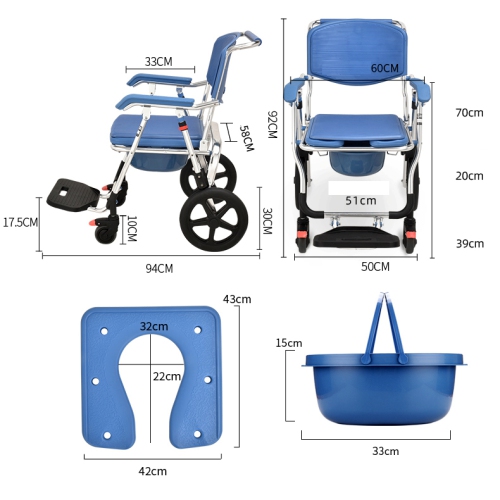 Shower Commode, Rolling Bedside Commode