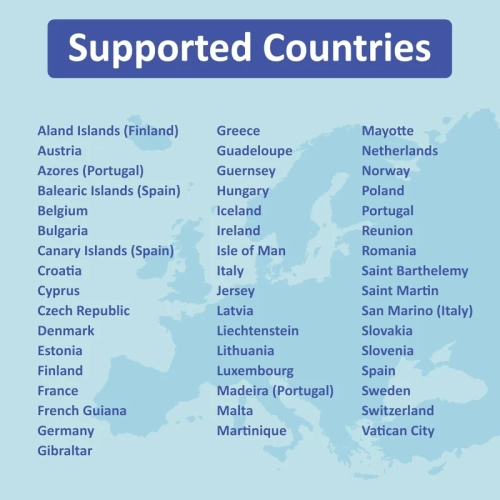 Carte SIM prépayée Europe - 30 jours, données 10 Go 5G/4G, appels illimités & SMS, utilisation au Royaume-Uni, en Suisse et dans plus de 30 pays