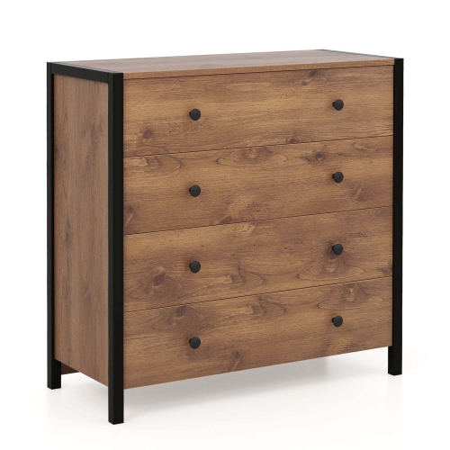 Commode moderne à 4 tiroirs avec commode en bois de Costway