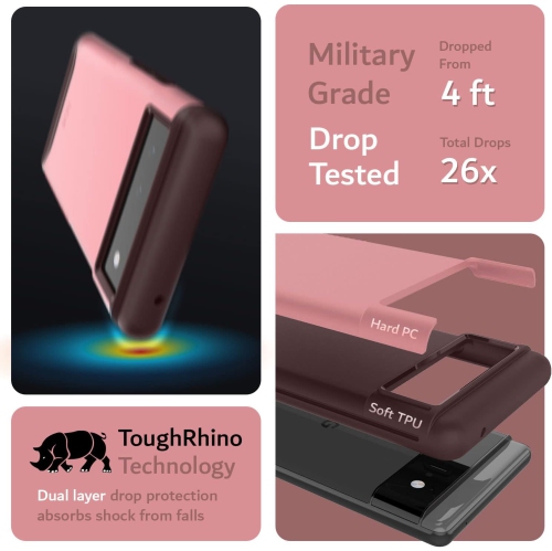 TUDIA Merge Google Pixel 6 Case Dual Layer - Smokey Pink