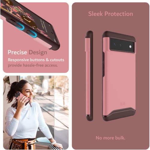 TUDIA Merge Google Pixel 6 Case Dual Layer - Smokey Pink